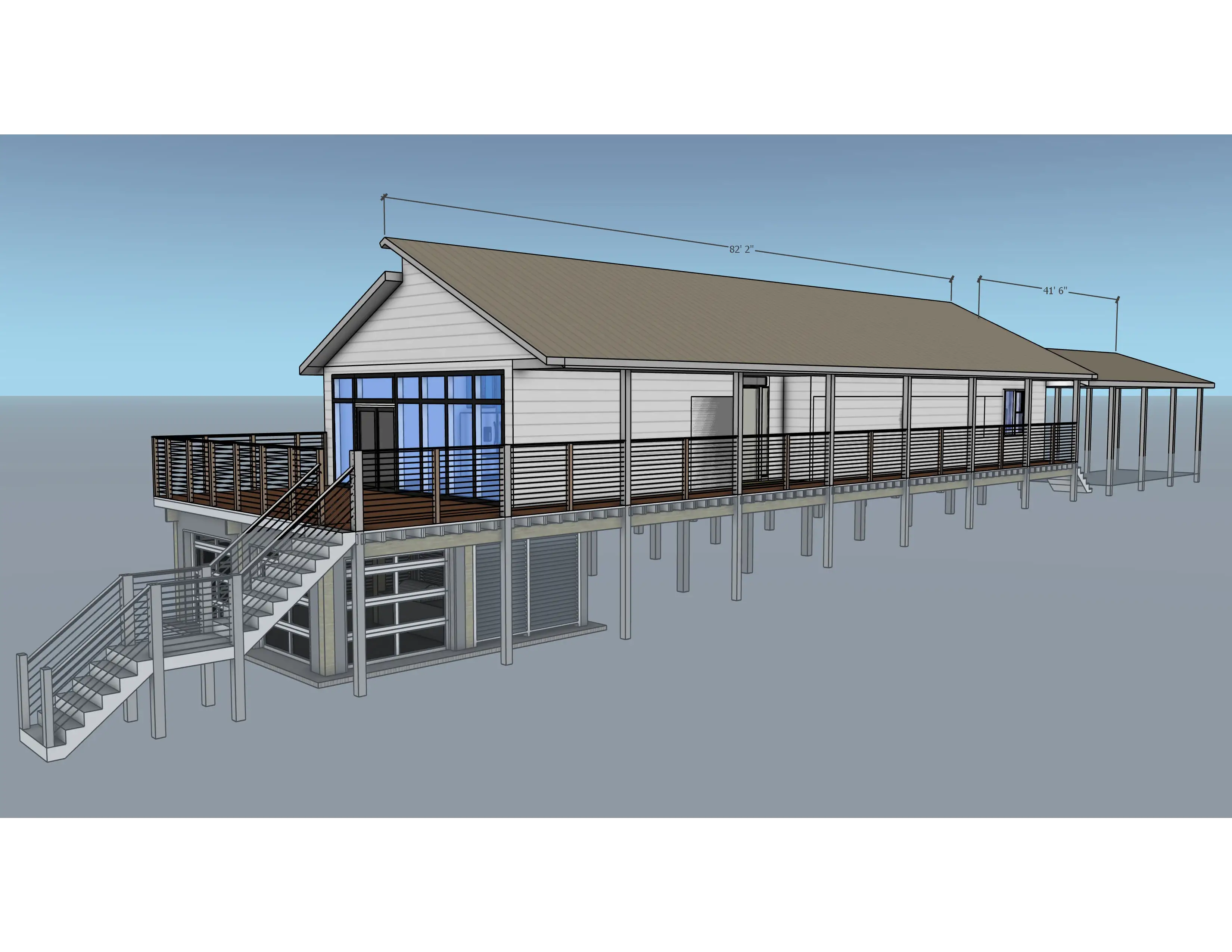 Concept Massing - Conceptual exterior massing to explore the new form.