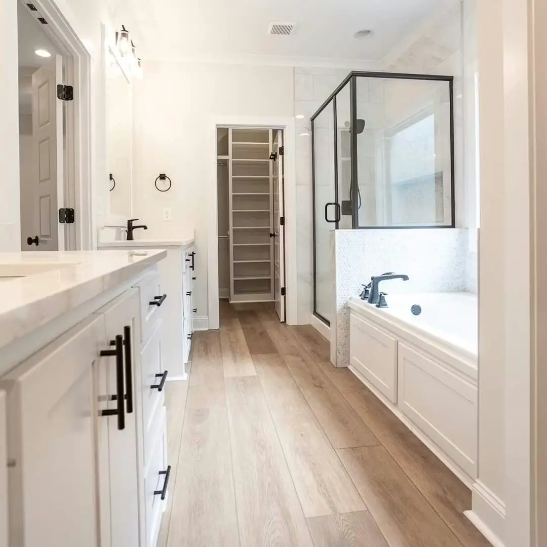 Modern bath with attached closet